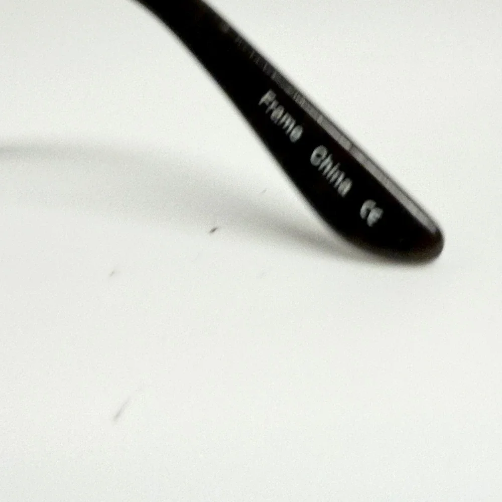 B.U.M. Equipment Zany Black Oval Eyeglass Frames 47-16-130 Patterned Temples